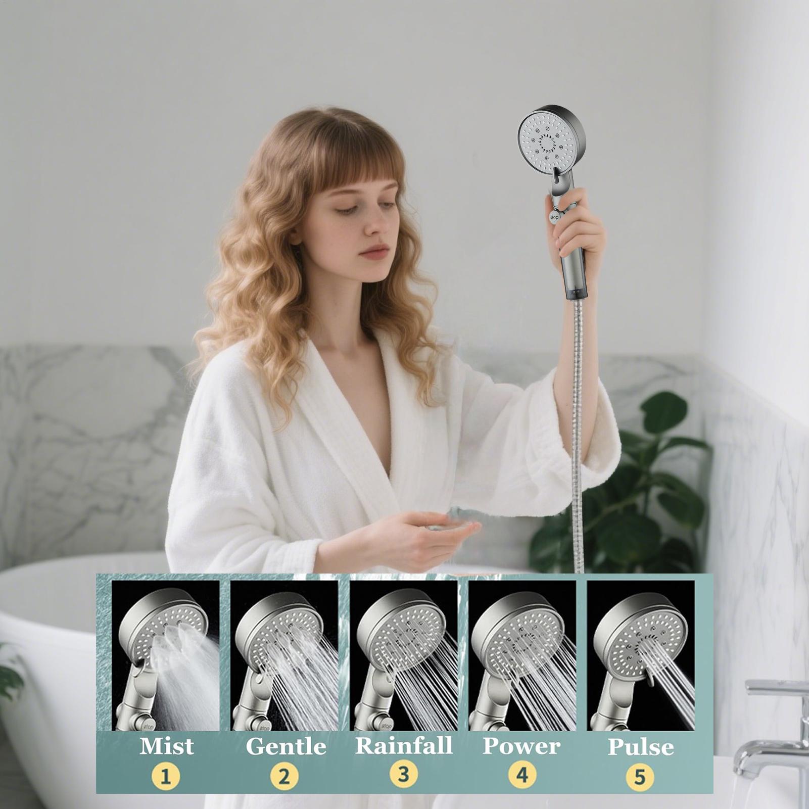 جديد دش رئيس 5 طرق تصفية دش رئ - مراجعة Handheld Shower Head High Pressure Filter وسعره
