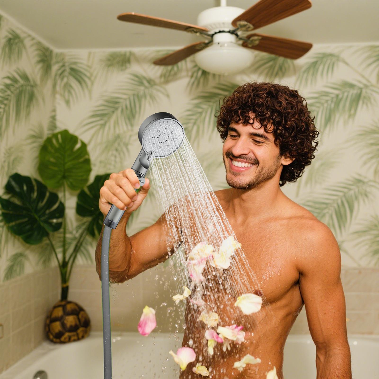 جديد دش رئيس 5 طرق تصفية دش رئ - مراجعة Handheld Shower Head High Pressure Filter وسعره