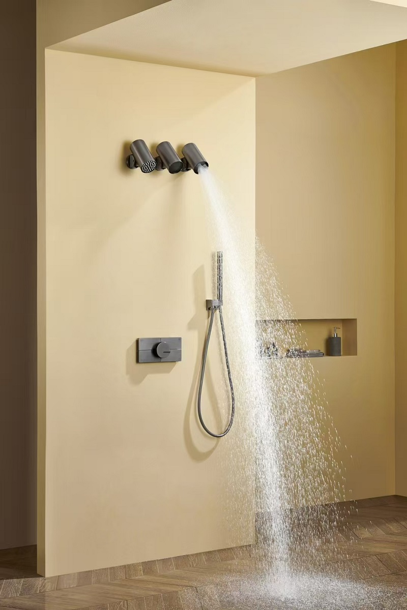 3 قطعة رأس دش ثرموستاتي مجموعة - مراجعة Concealed Thermostatic Shower System Set وسعره