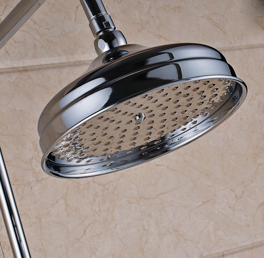 مصقول الكروم 8 بوصة جولة الأمط - مراجعة Shower Arm Ceiling Mount Brass Chrome وسعره