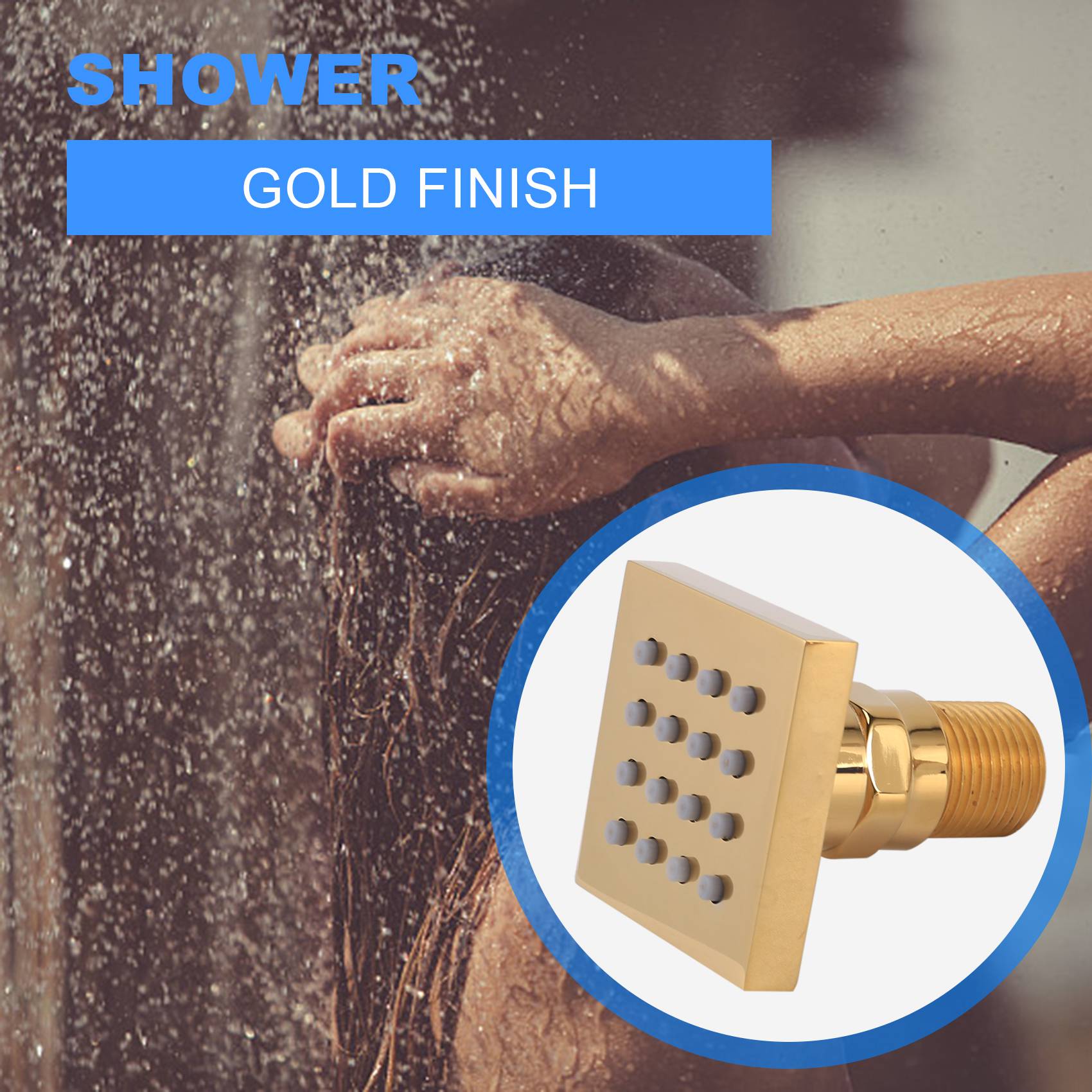 AT44-2 بوصة دش الجسم رذاذ طائر - مراجعة Shower Body Jet Massage Spray Square وسعره