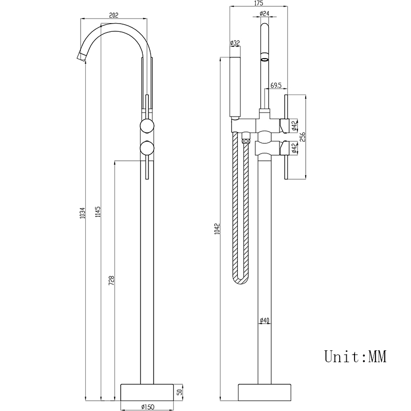 KEMAIDI-مجموعة صنبور حوض الاست - مراجعة Freestanding Bathtub Filler Faucet Floor وسعره