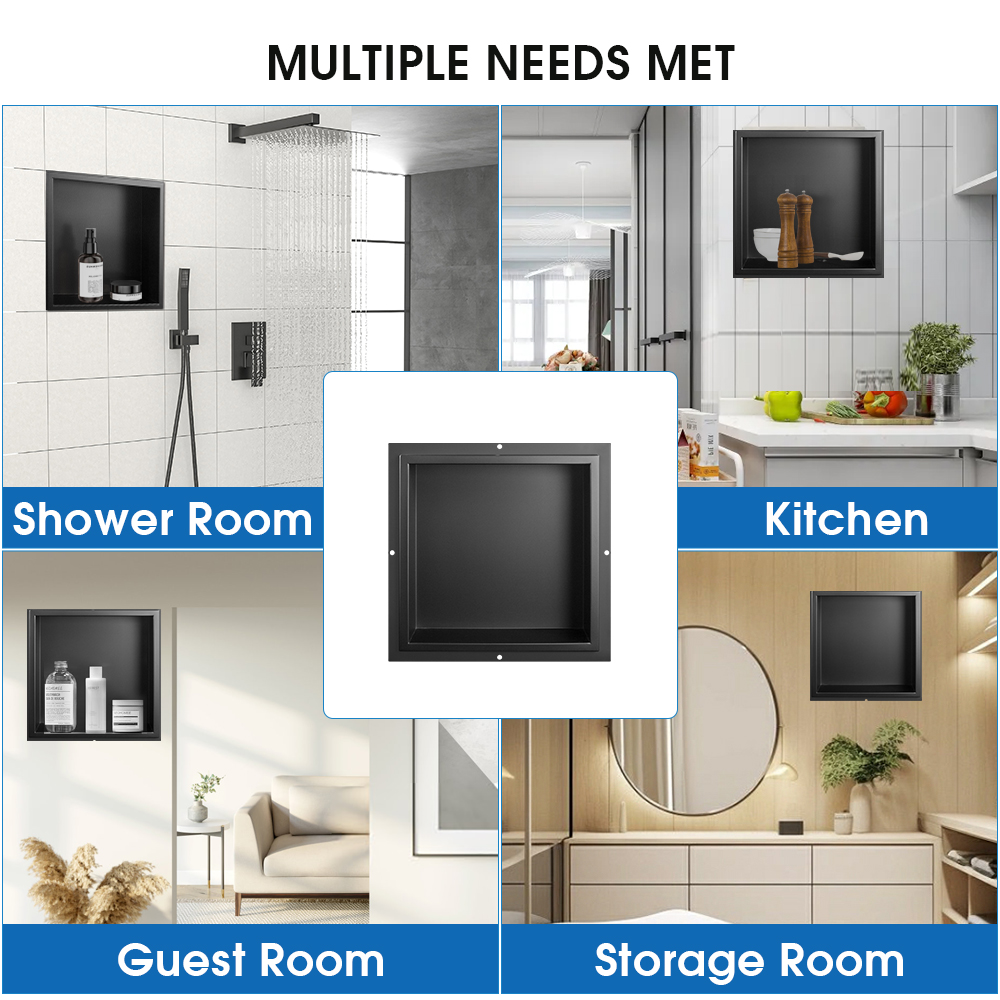 تصميم جديد من الفولاذ المقاوم  - مراجعة Shower Niche Stainless Steel Recessed وسعره