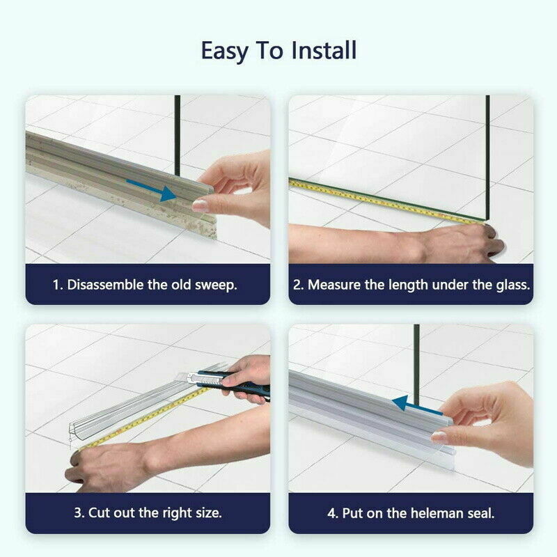 شريط إحكام جديد لأسفل باب الدش - مراجعة Shower Door Bottom Seal Strip Sweep وسعره