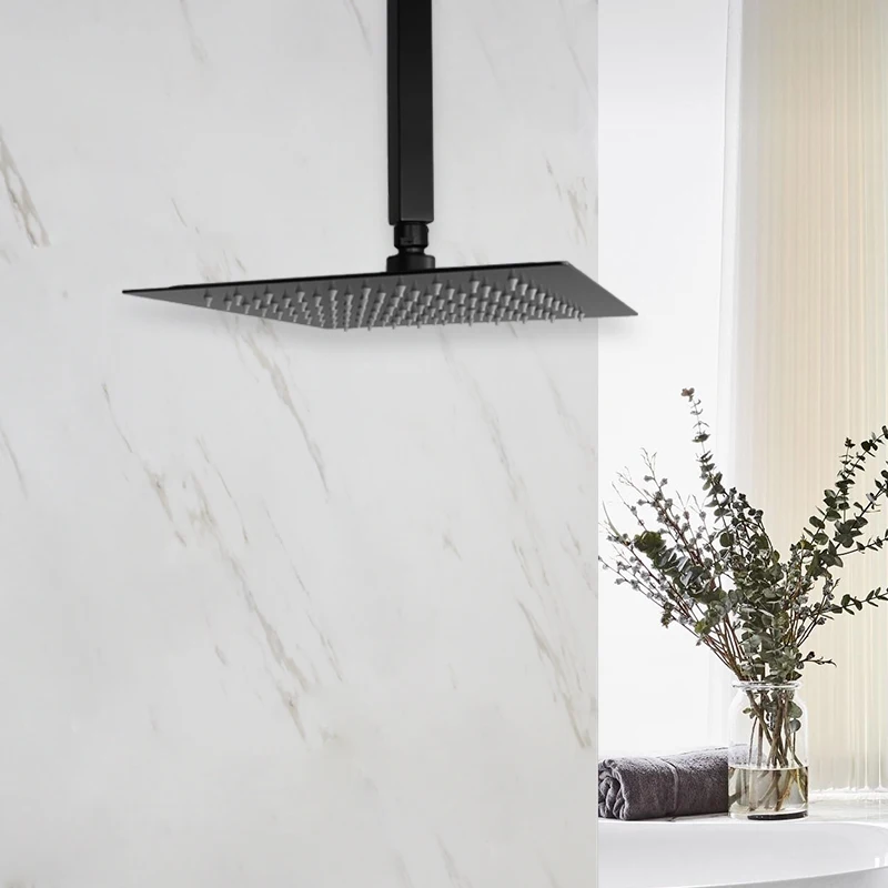 رأس دش مطري من الفولاذ المقاوم - مراجعة Shower Arm Ceiling Mount Brass Chrome وسعره