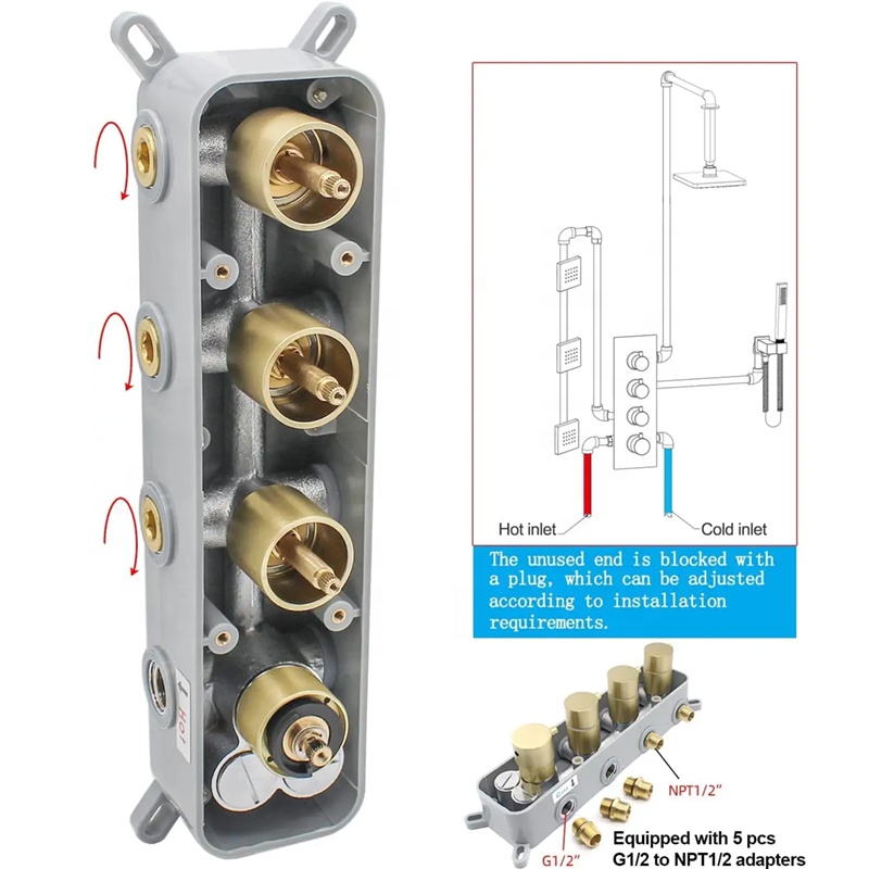 مجموعة نظام مجموعة معدات دش ال - مراجعة Concealed Thermostatic Shower System Set وسعره