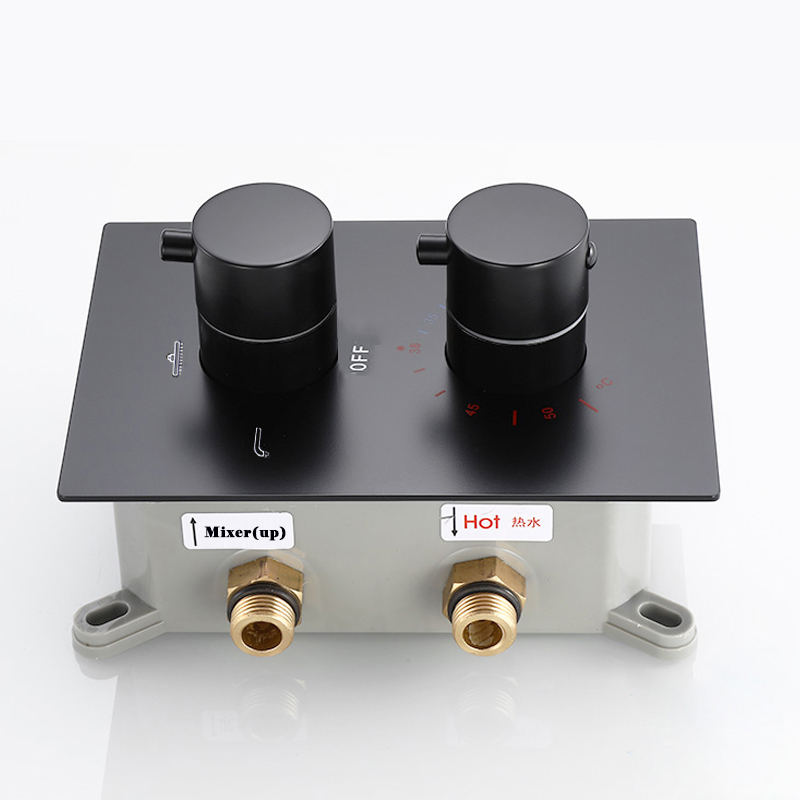 LANGYO ماتي الأسود دش ثرموستات - مراجعة Thermostatic Shower Faucet Valve 3 Way وسعره