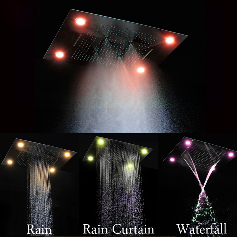 نظام دش فاخر مخفي بإضاءة LED ل - مراجعة Concealed Thermostatic Shower System Set وسعره