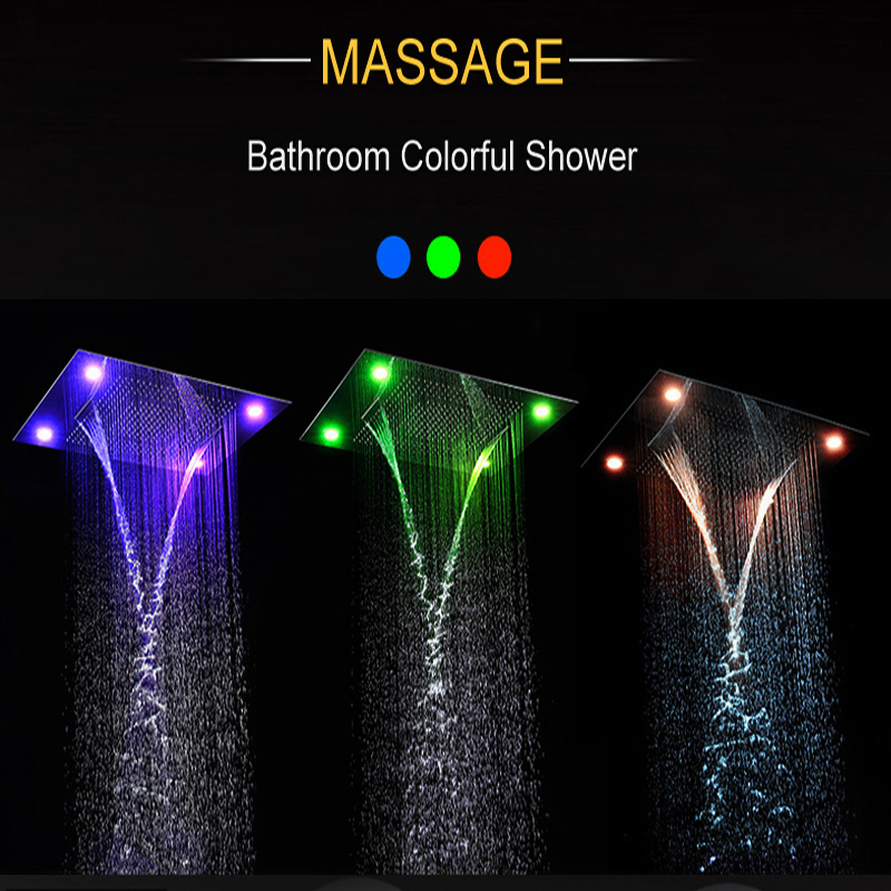 نظام دش فاخر مخفي بإضاءة LED ل - مراجعة Concealed Thermostatic Shower System Set وسعره