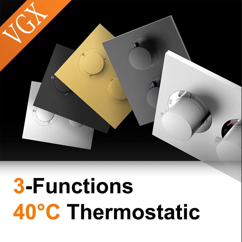 VGX نظام دش ثرموستاتي مخفي مجم - مراجعة Concealed Thermostatic Shower System Set وسعره