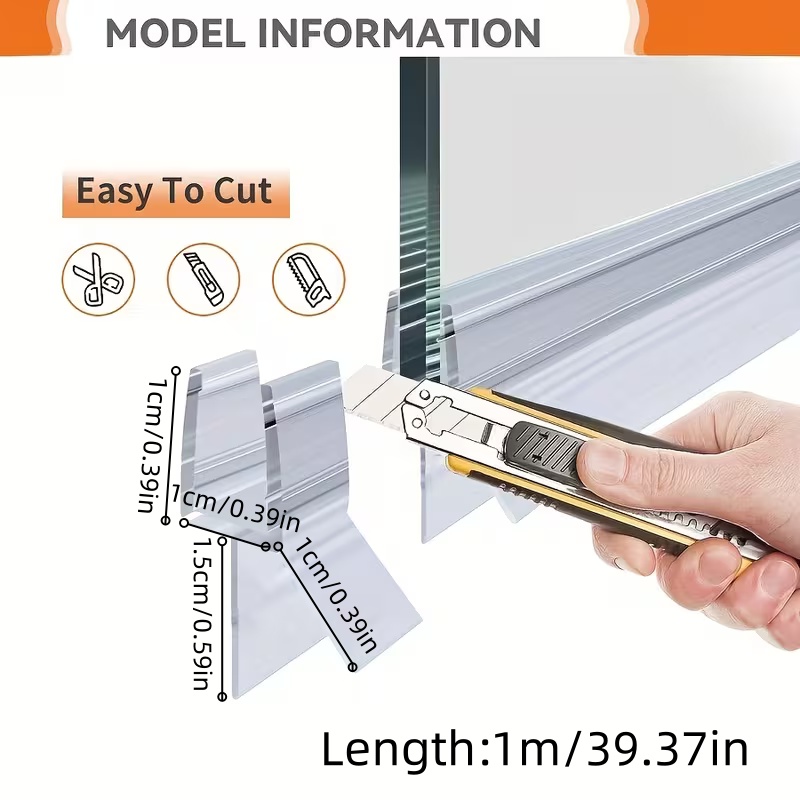 شريط عازل سفلي لباب الدش بدون  - مراجعة Shower Door Bottom Seal Strip Sweep وسعره