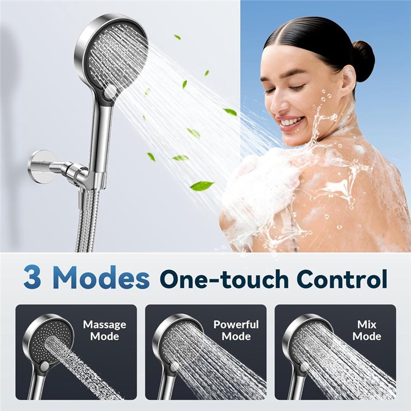 رأس دش مرشح عالي الضغط بتشطيب  - مراجعة Handheld Shower Head High Pressure Filter وسعره