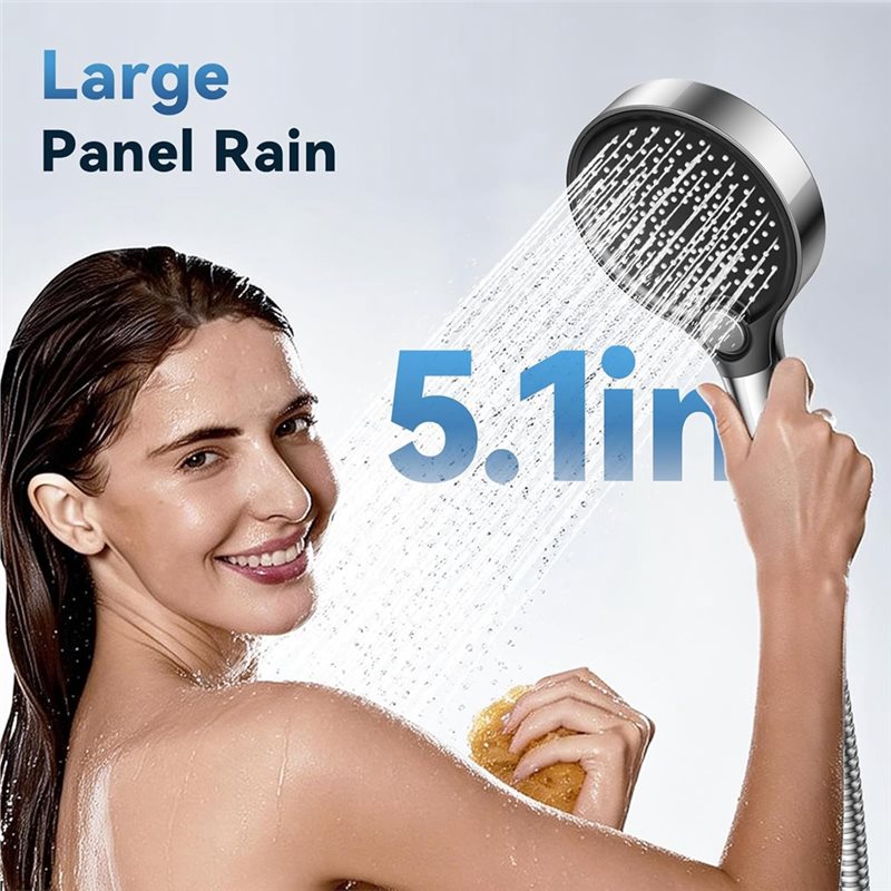 رأس دش مرشح عالي الضغط بتشطيب  - مراجعة Handheld Shower Head High Pressure Filter وسعره
