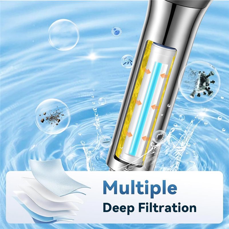 رأس دش مرشح عالي الضغط بتشطيب  - مراجعة Handheld Shower Head High Pressure Filter وسعره