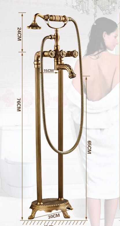 Tuqiu الطابق الدائمة منحوتة صن - مراجعة Freestanding Bathtub Filler Faucet Floor وسعره
