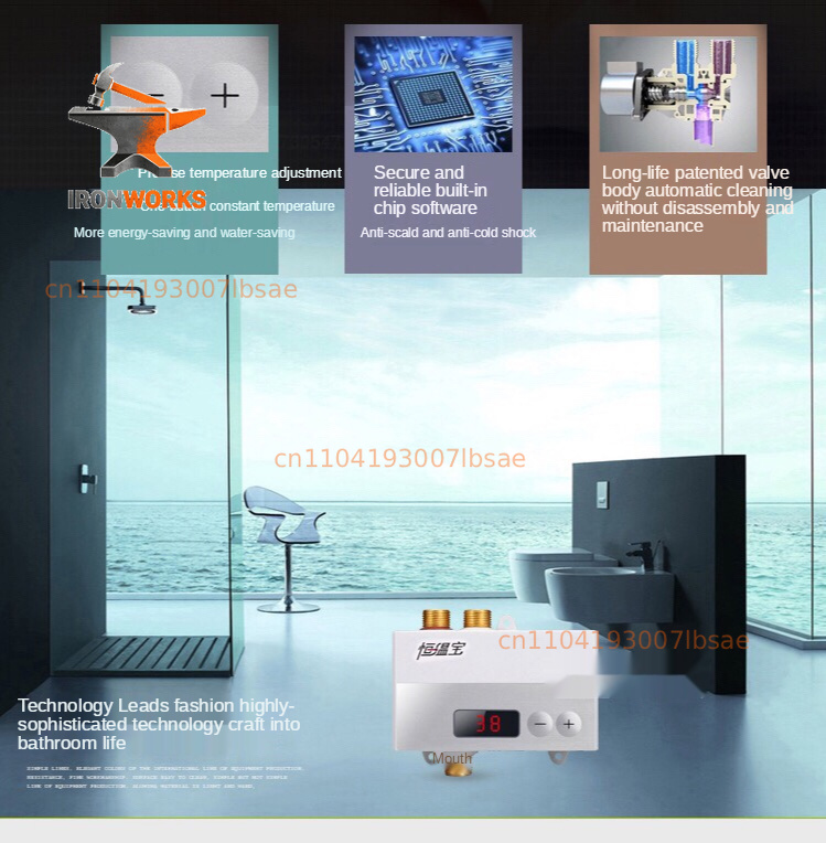نظام دش مع سخان مياه حراري وصم - مراجعة Thermostatic Mixing Valve Digital Display وسعره
