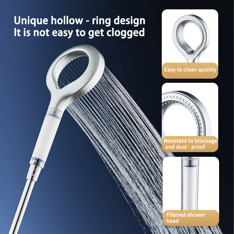 رأس دش بتصميم حلقي عالي الضغط  - مراجعة Handheld Shower Head High Pressure Filter وسعره