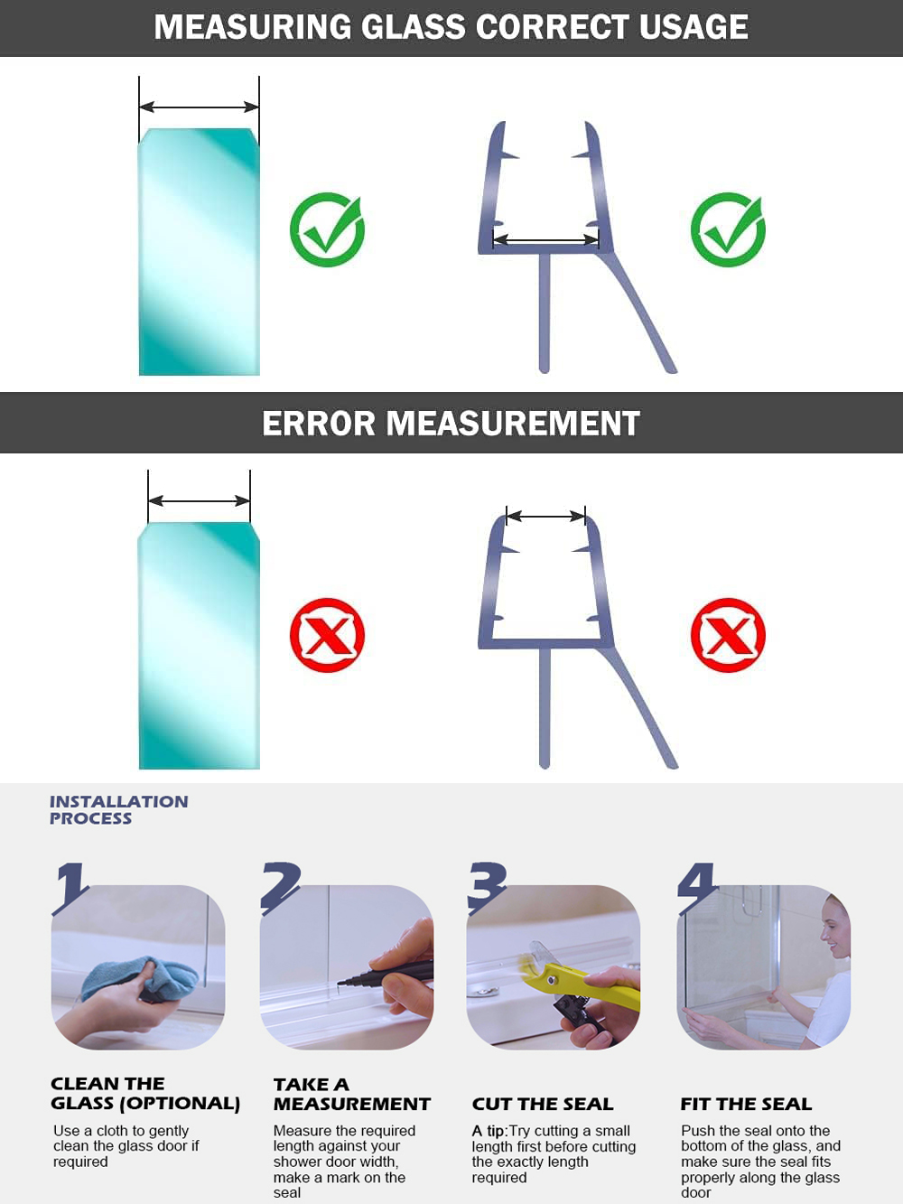 شاشة دش شريط عازل للباب PVC بد - مراجعة Shower Door Bottom Seal Strip Sweep وسعره