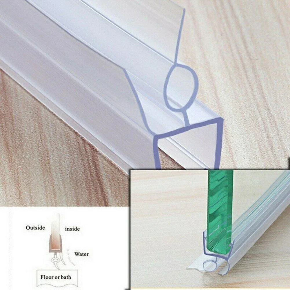 2 قطعة شاشة دش شريط عازل بولي  - مراجعة Shower Door Bottom Seal Strip Sweep وسعره