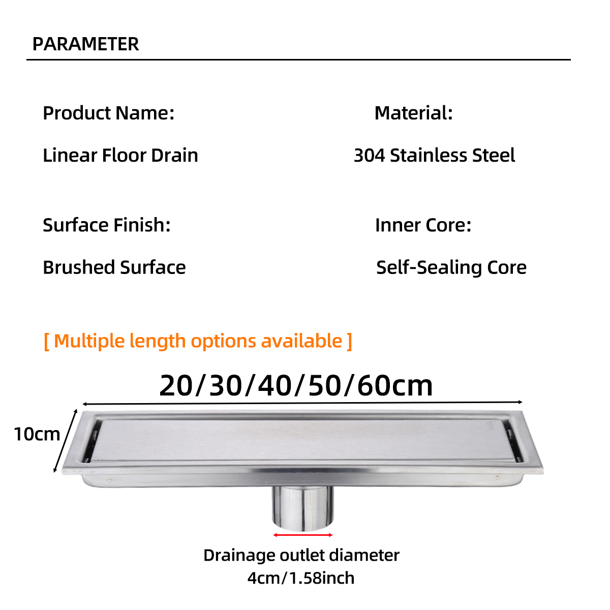 استنزاف دش خطي مع شبكة إدخال ا - مراجعة Linear Shower Drain Stainless 304 Tile In وسعره