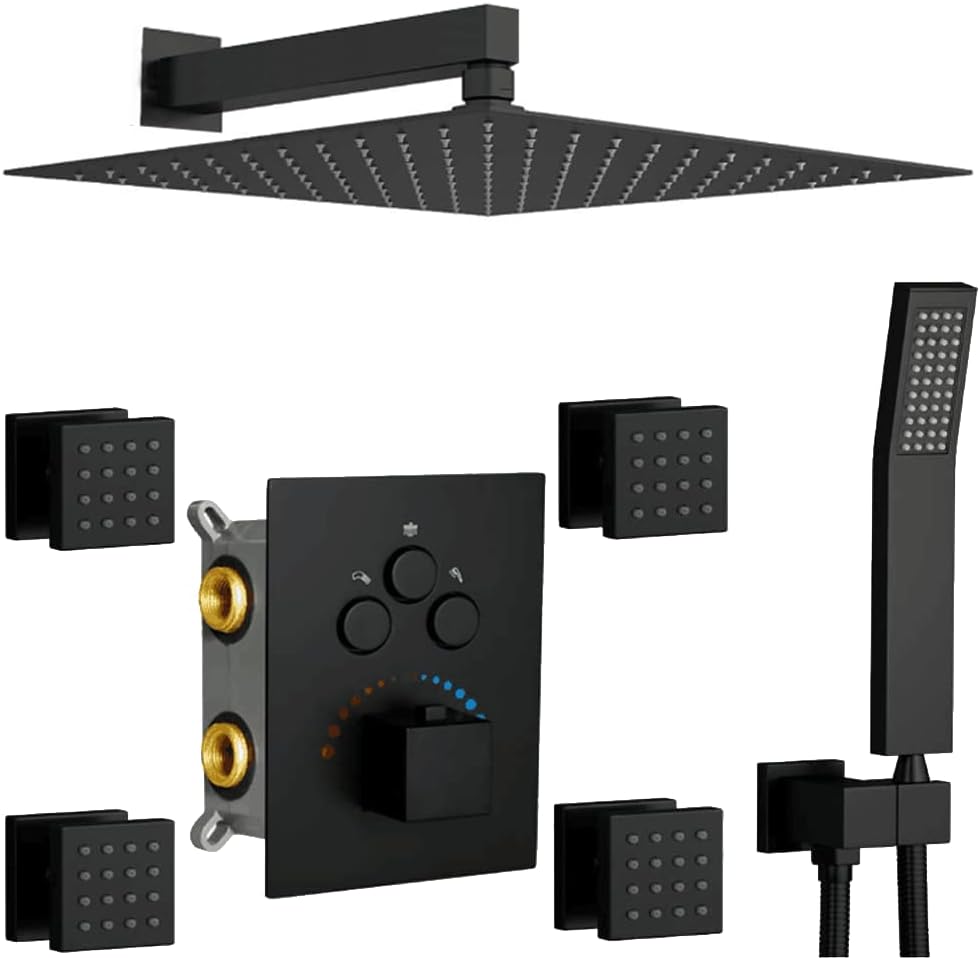 نظام دش حراري من ZAPPO باللون  - مراجعة Thermostatic Shower Faucet Valve 3 Way وسعره