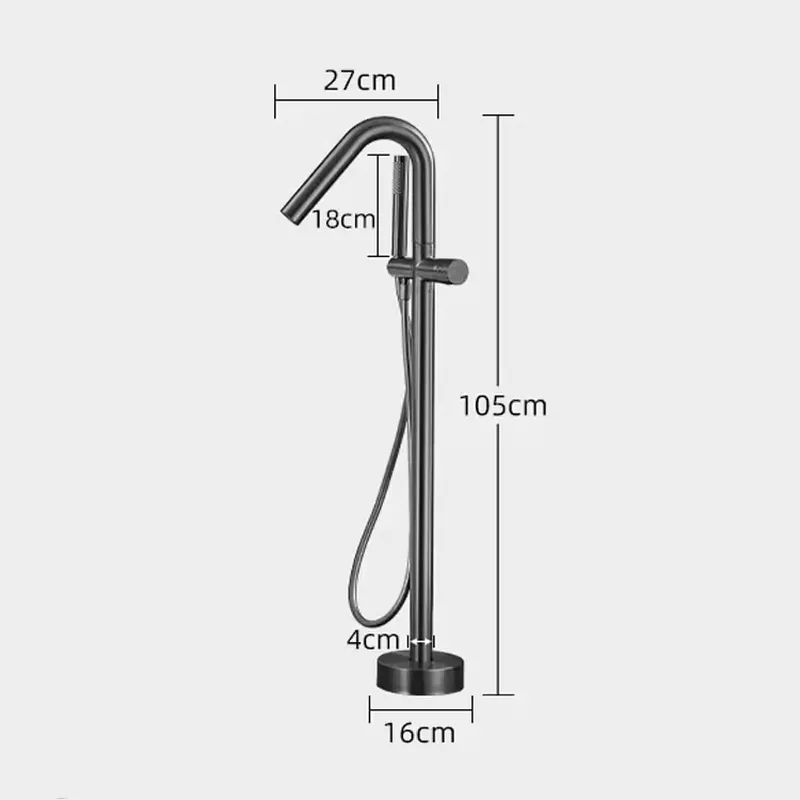خلاط حمام نحاسي قائم بذاته مع  - مراجعة Freestanding Bathtub Filler Faucet Floor وسعره