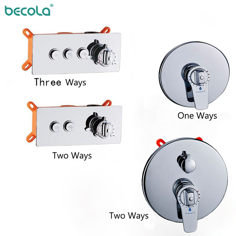 أخفى يركّب mixeryellow جدار صن - مراجعة Thermostatic Shower Faucet Valve 3 Way وسعره