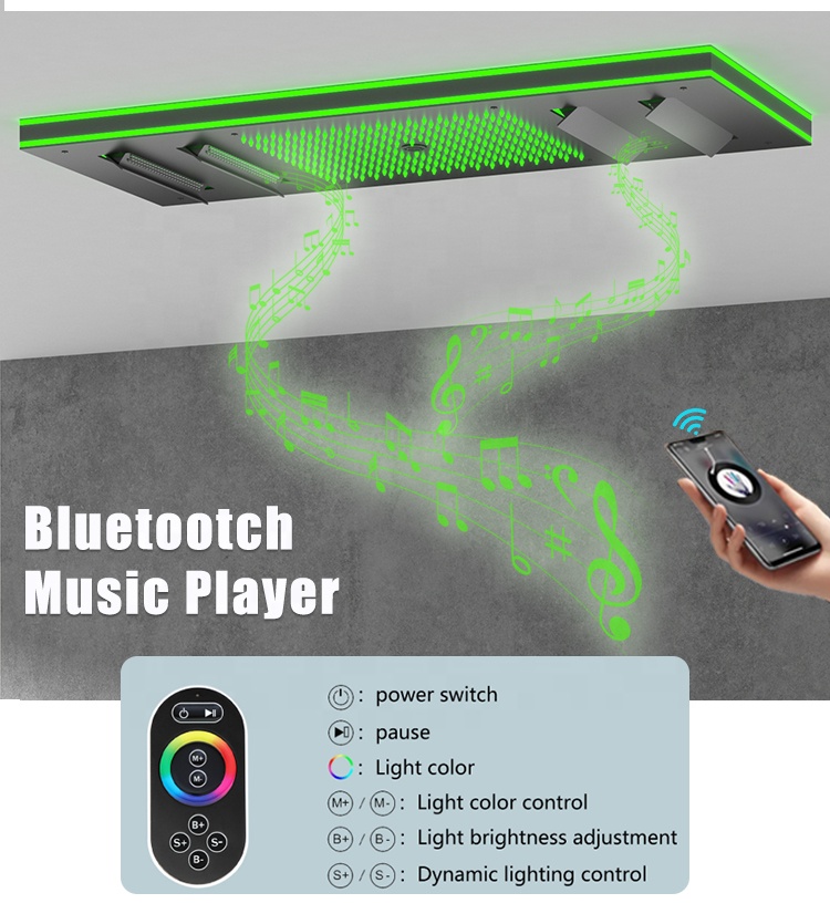 تصميم جديد لرأس دش LED ذهبي مص - مراجعة Led Rainfall Shower Head Waterfall وسعره