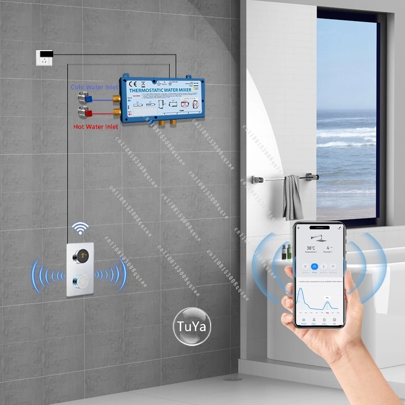 نظام صمام خلاط رقمي حراري للحم - مراجعة Concealed Thermostatic Shower System Set وسعره