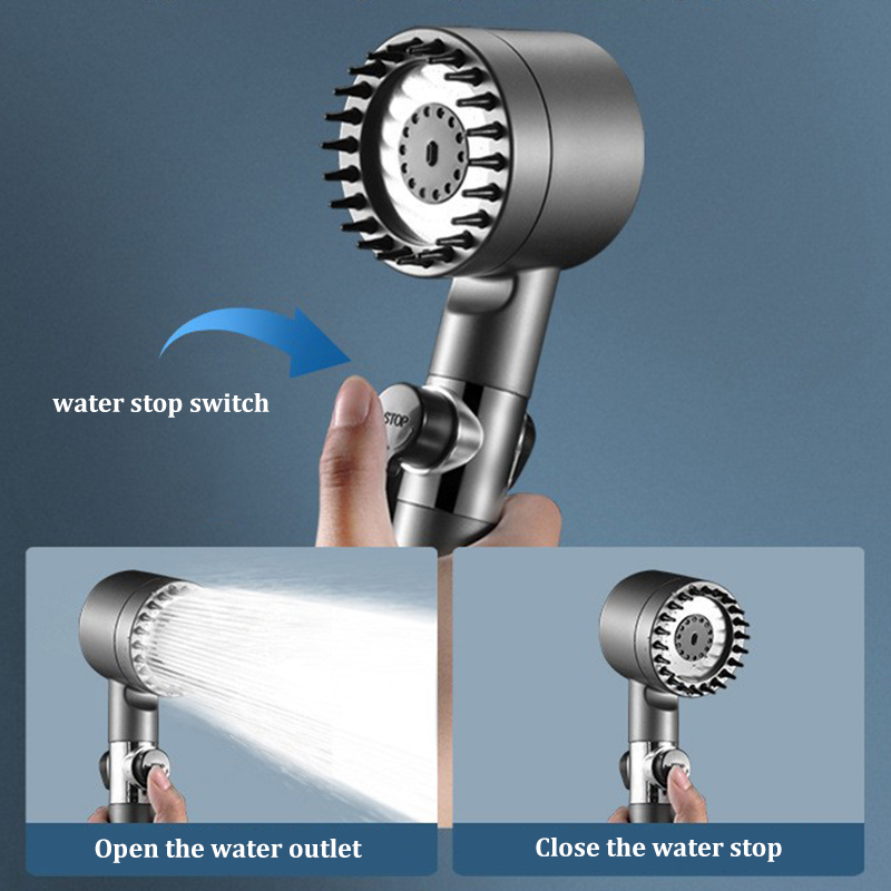 رأس دش يدوي عالي الضغط بثلاثة  - مراجعة Handheld Shower Head High Pressure Filter وسعره