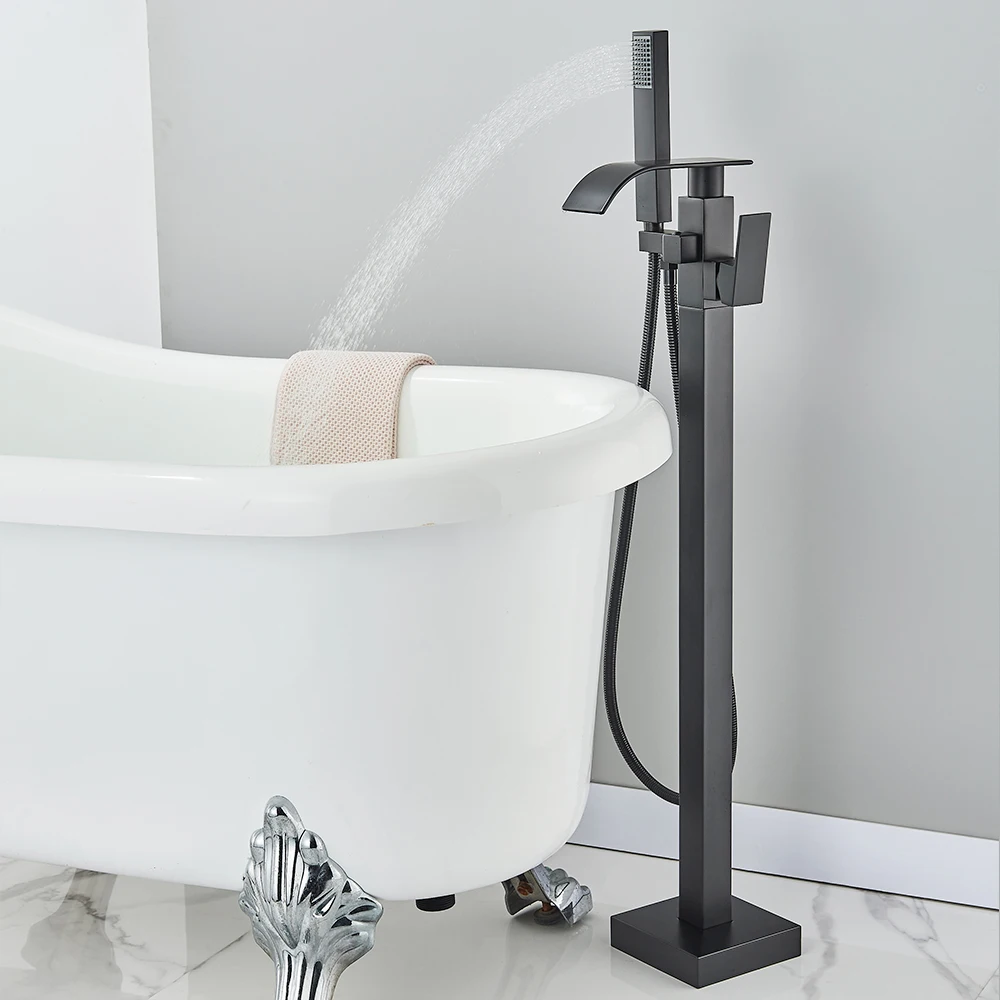صنبور حوض استحمام قائم على الأ - مراجعة Freestanding Bathtub Filler Faucet Floor وسعره