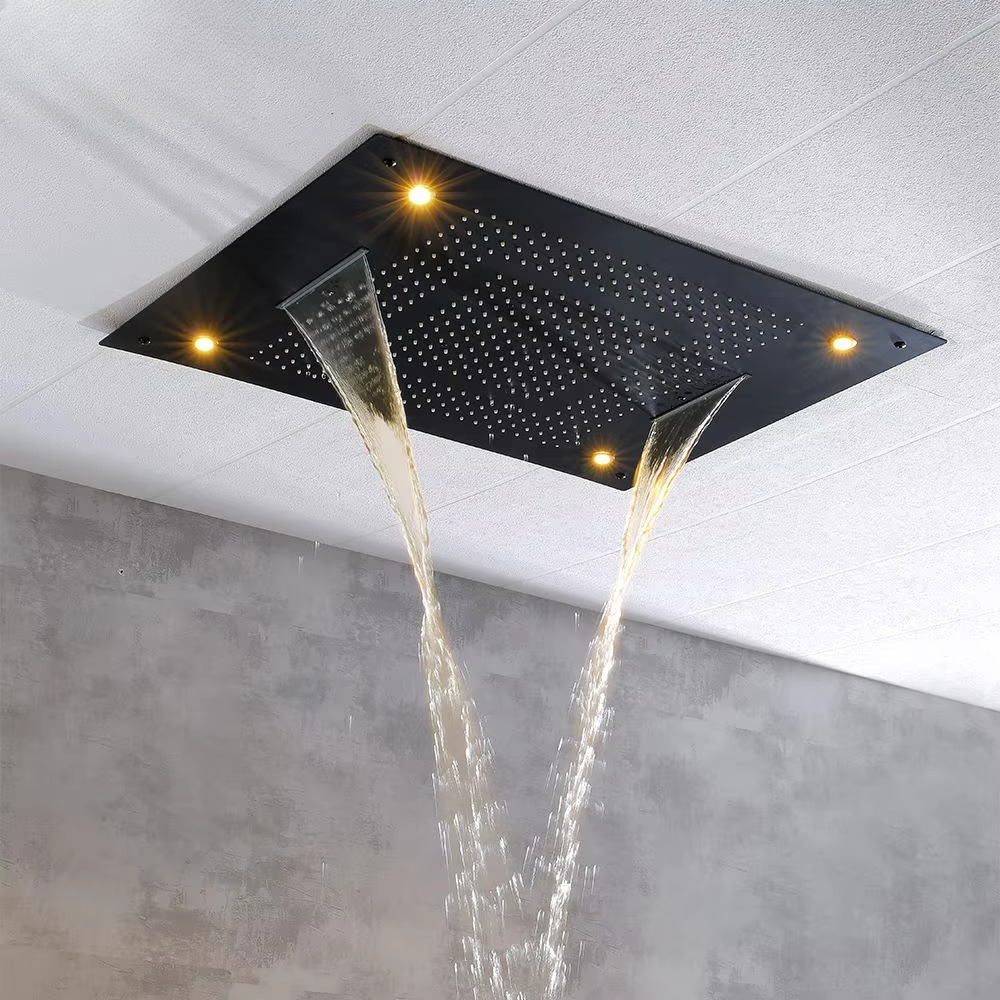 عرض ساخن: رأس دش سقفي LED للحم - مراجعة Led Rainfall Shower Head Waterfall وسعره