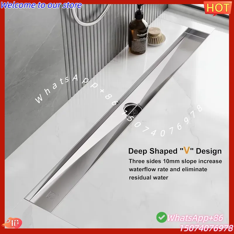 مصرف دش خطي جديد لسوق الولايات - مراجعة Linear Shower Drain Stainless 304 Tile In وسعره